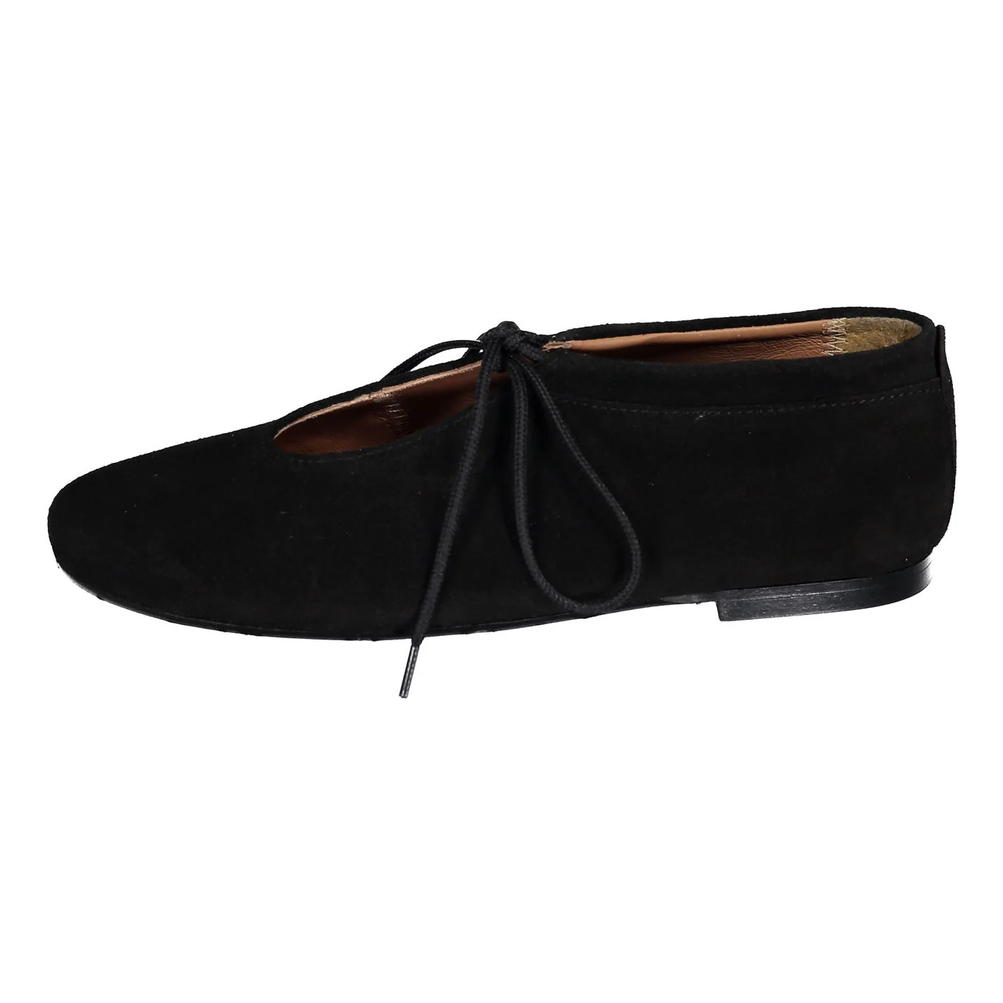 Papanatas Black Suede Tie Shoe - Image 2