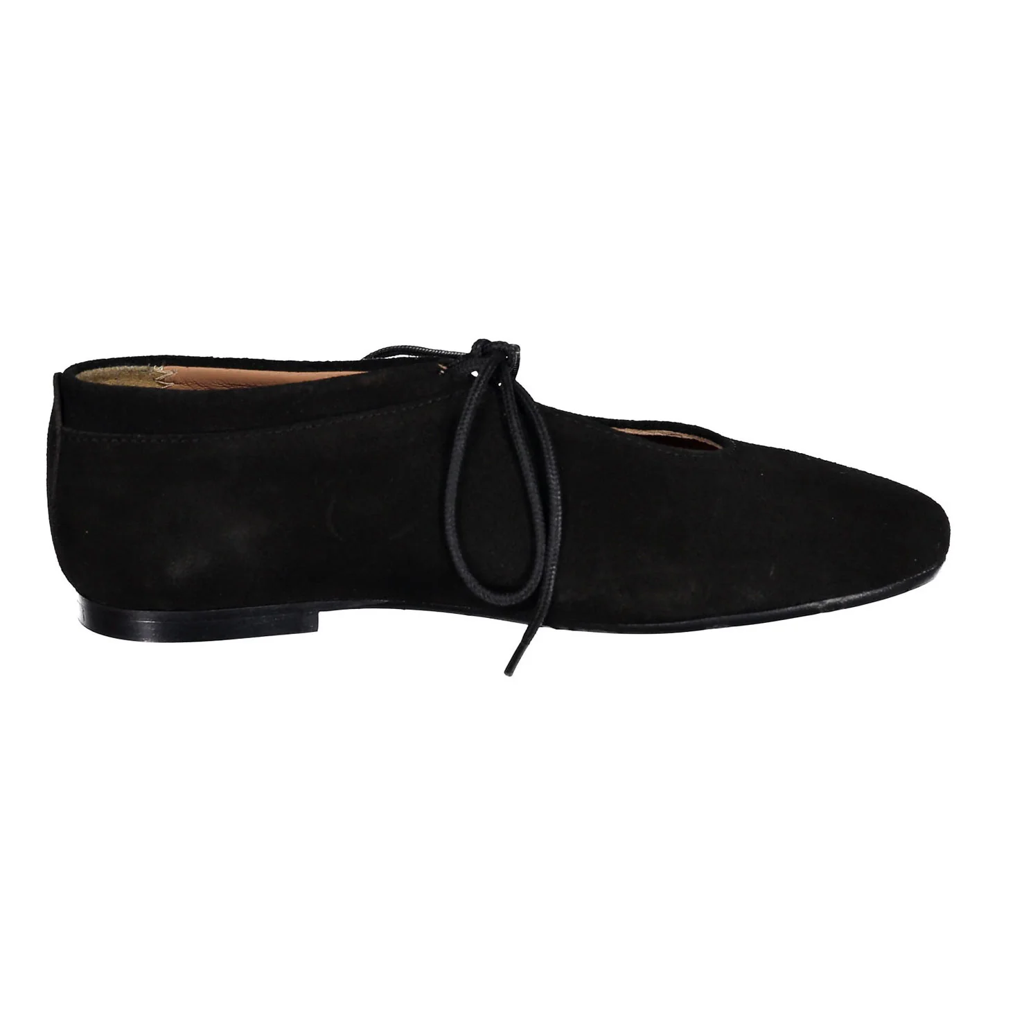 Papanatas Black Suede Tie Shoe - Image 3