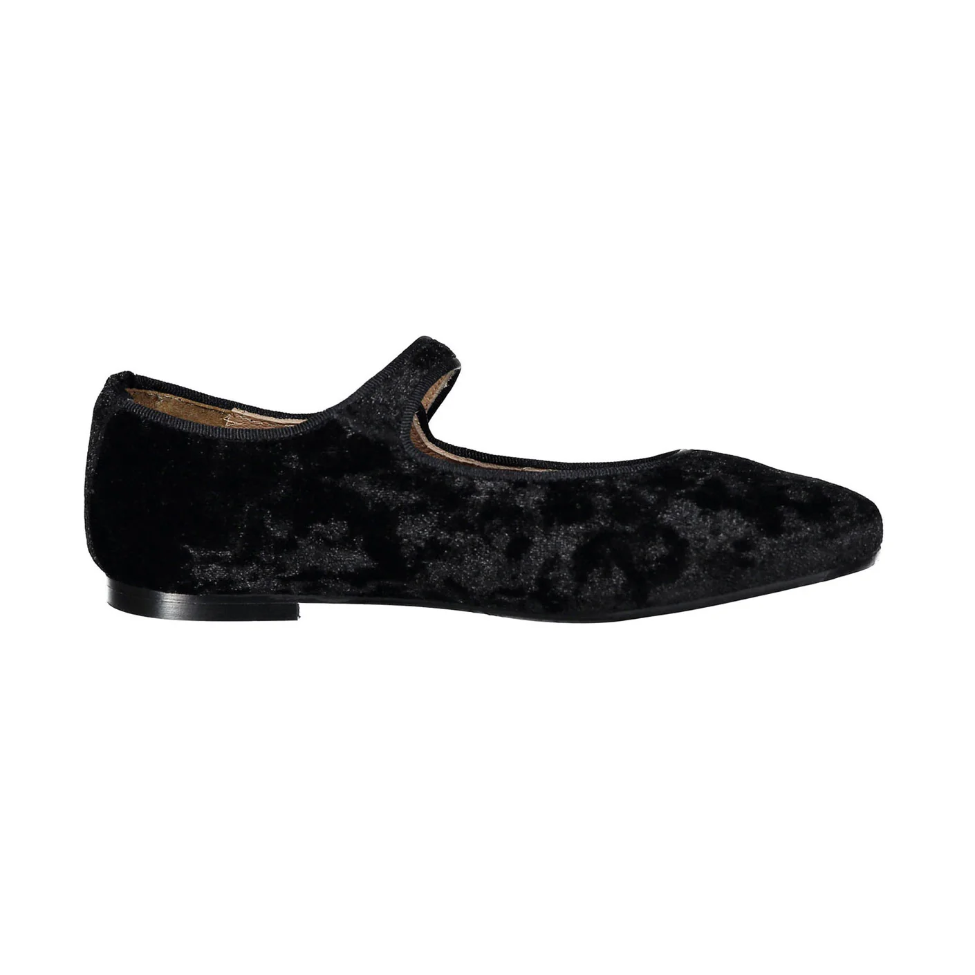 Papanatas Black Velvet Button Mary Janes - Image 3