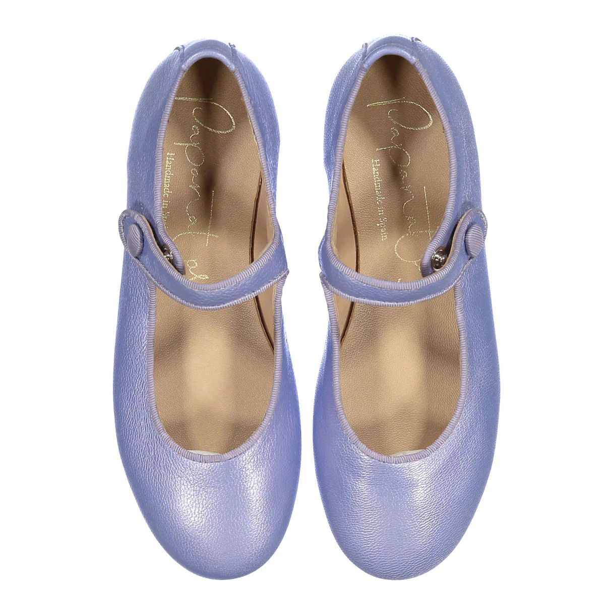 Papanatas Lavender Button Mary Janes
