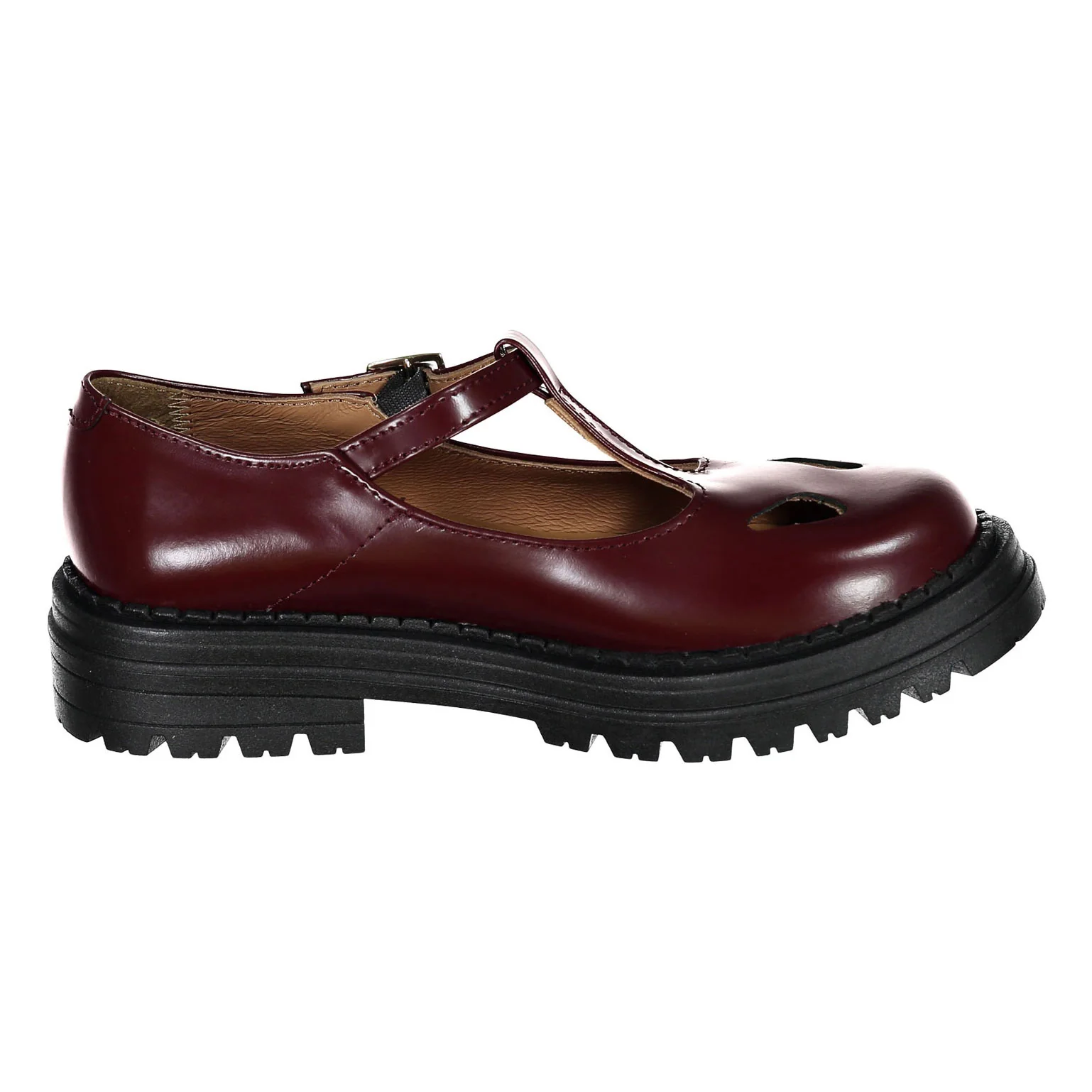Papanatas Bordeaux Chunky School Shoe - Image 3