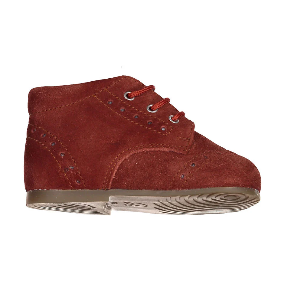 Papanatas Brick Suede Wingtip Baby Laces Shoe - Image 3