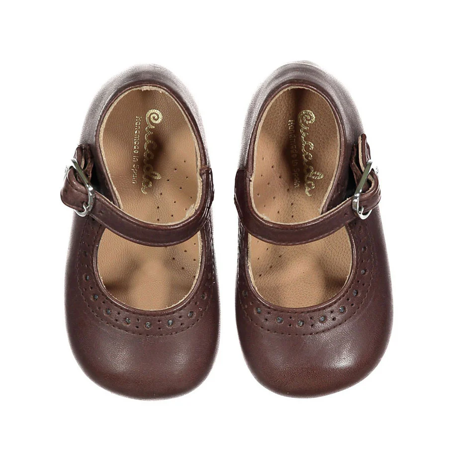 Papanatas Brown Baby Mary Janes