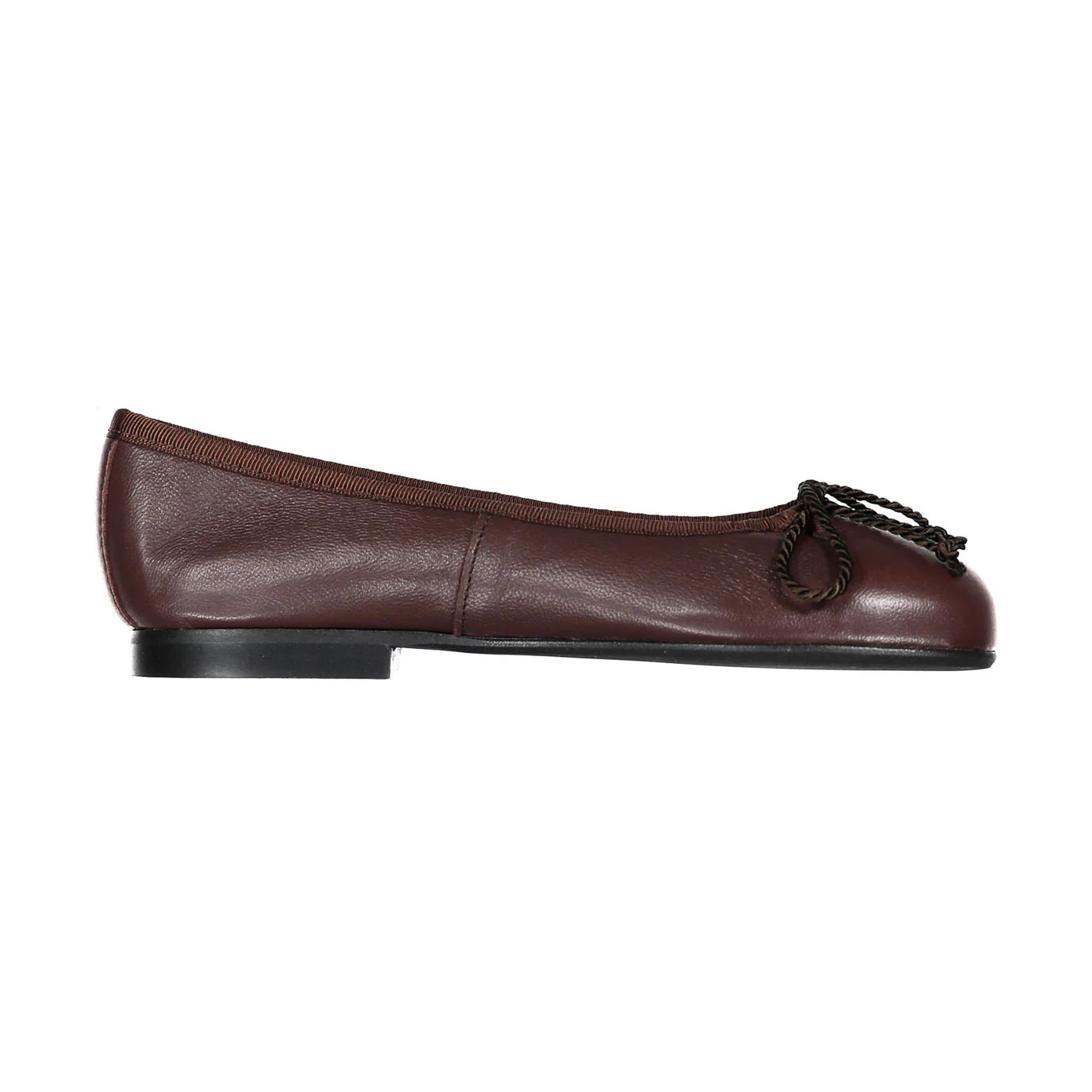 Papanatas Brown Leather Ballet Flat - Image 3