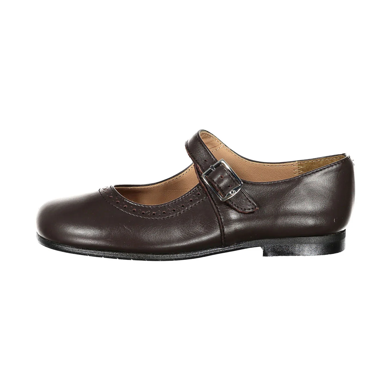 Papanatas Brown Old School Buckle Mary Janes - Image 2