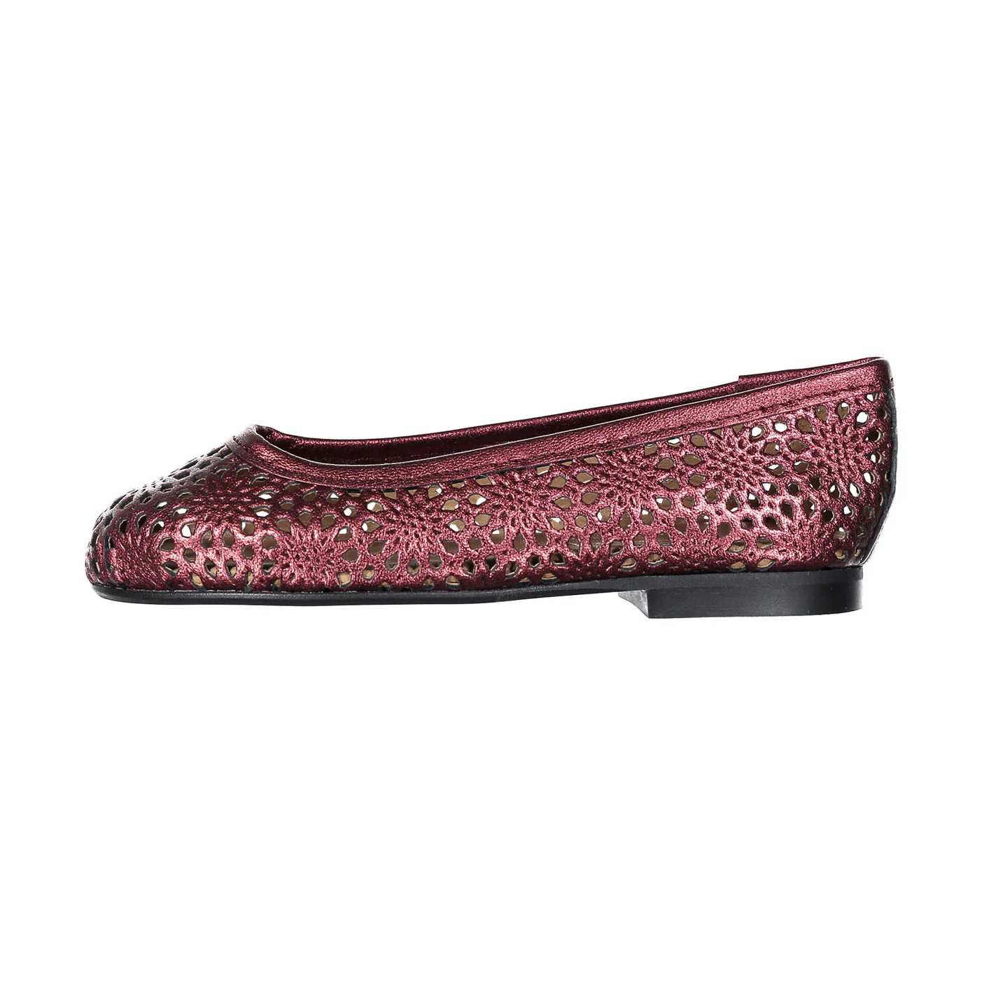 Papanatas Burgundy Crochet Ballet Flat - Image 2