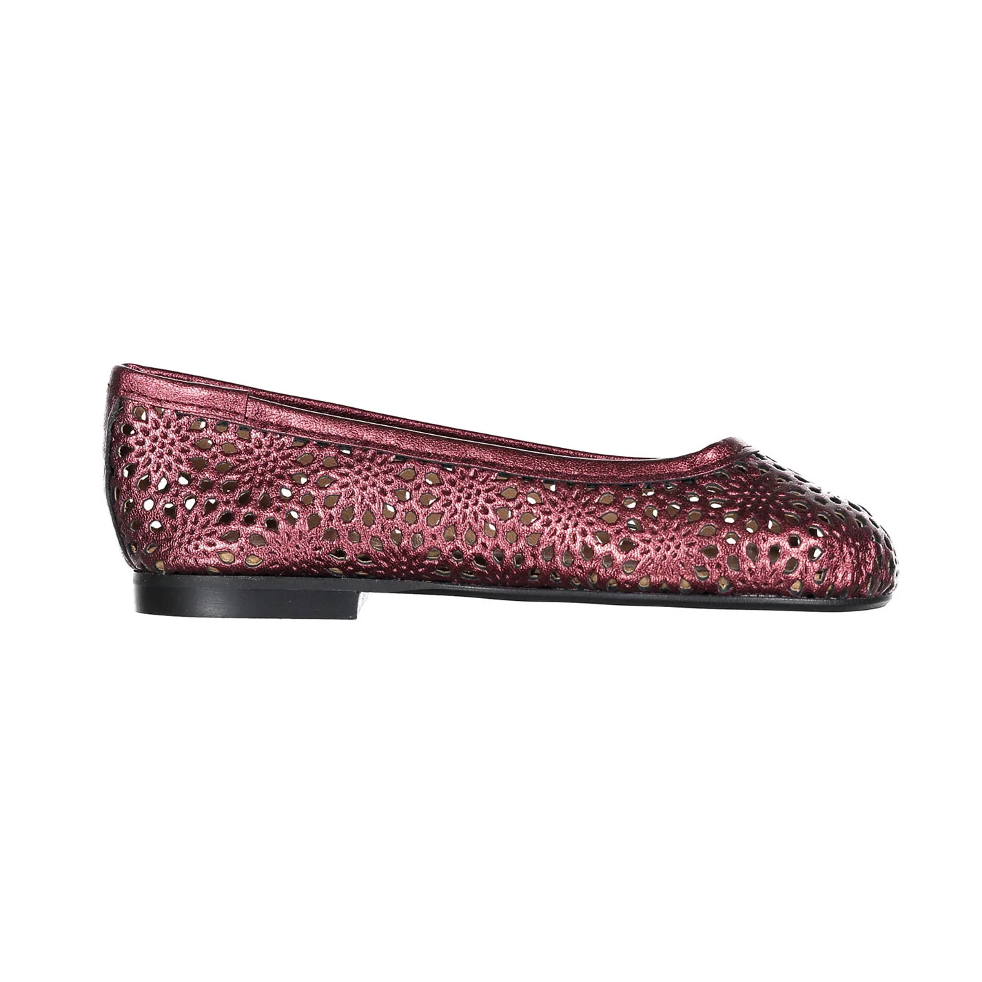 Papanatas Burgundy Crochet Ballet Flat - Image 3