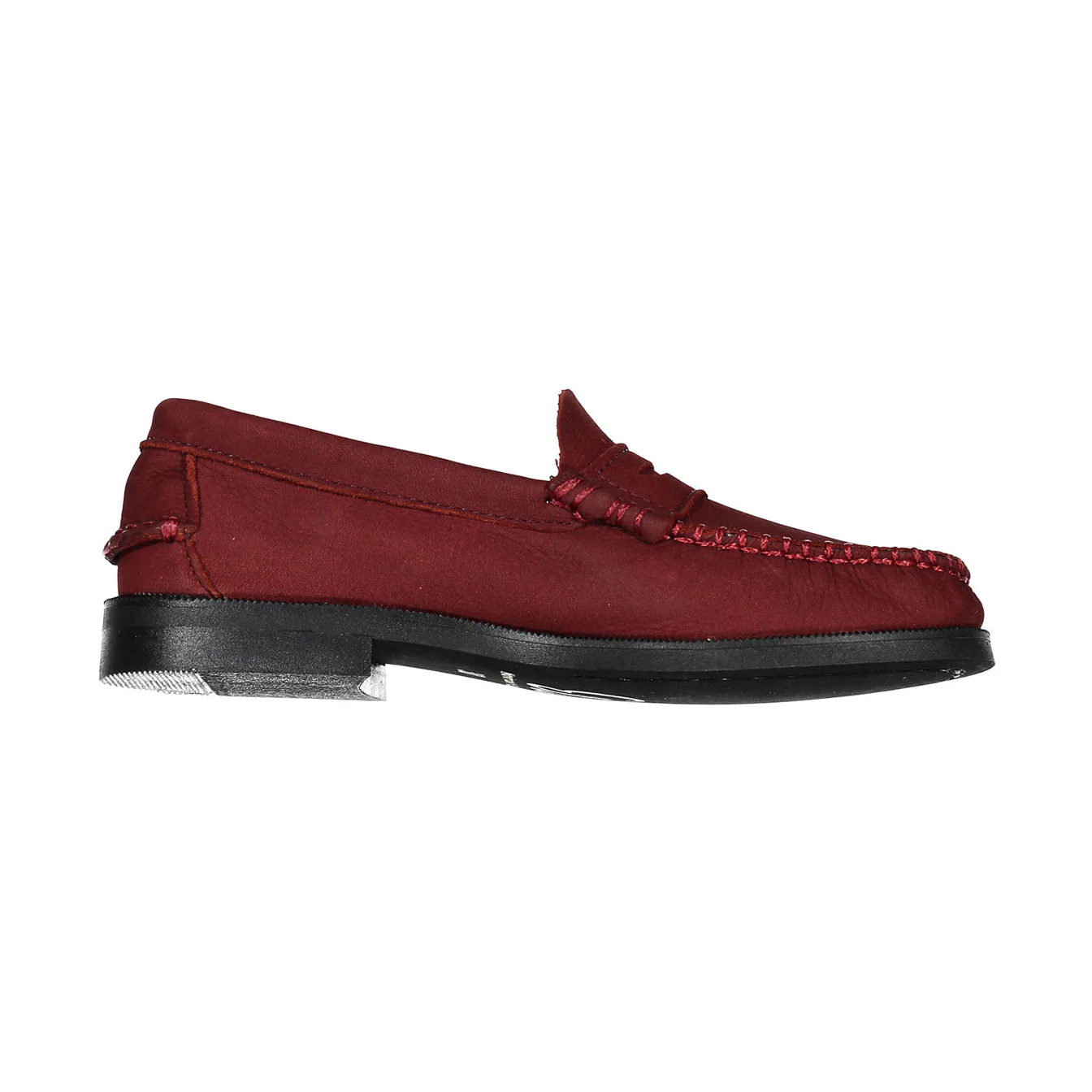 Papanatas Burgundy Suede Penny Loafer - Image 3
