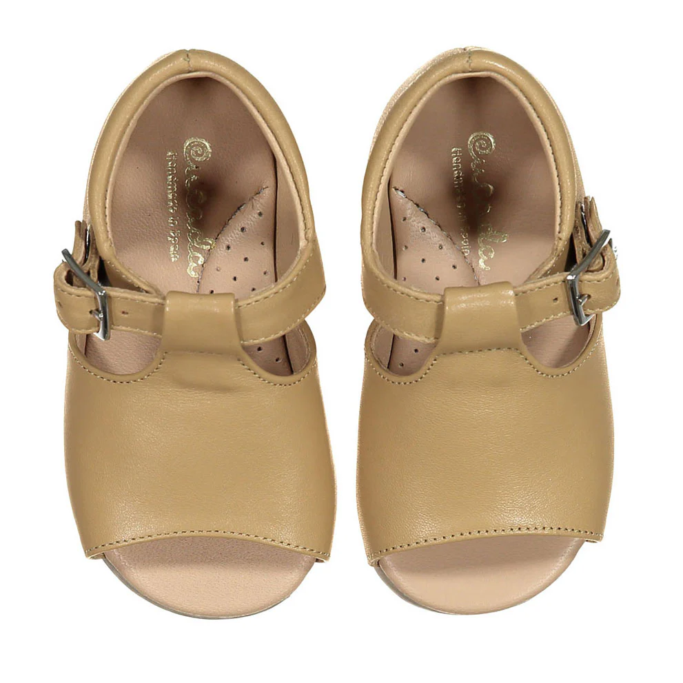 Papanatas Cappuccino Open Toe Baby Sandals