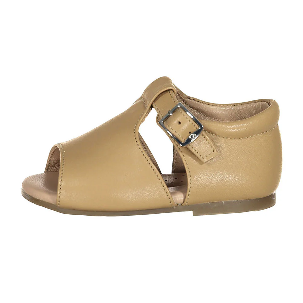 Papanatas Cappuccino Open Toe Baby Sandals - Image 2