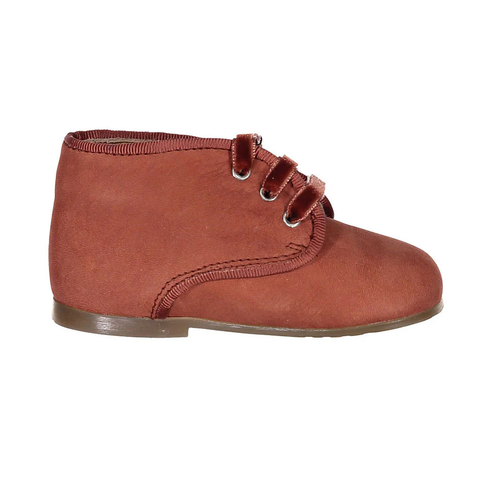 Papanatas Caramel Textured Baby Laces Shoe - Image 3