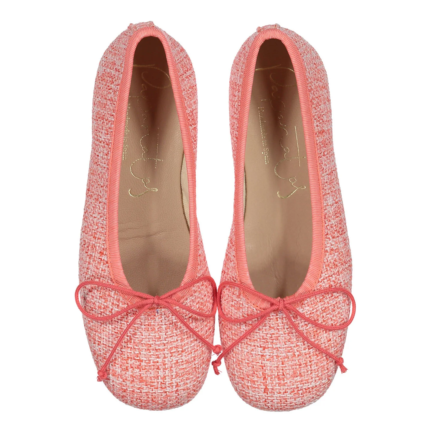 Papanatas Coral Tweed Soft Ballet Flat