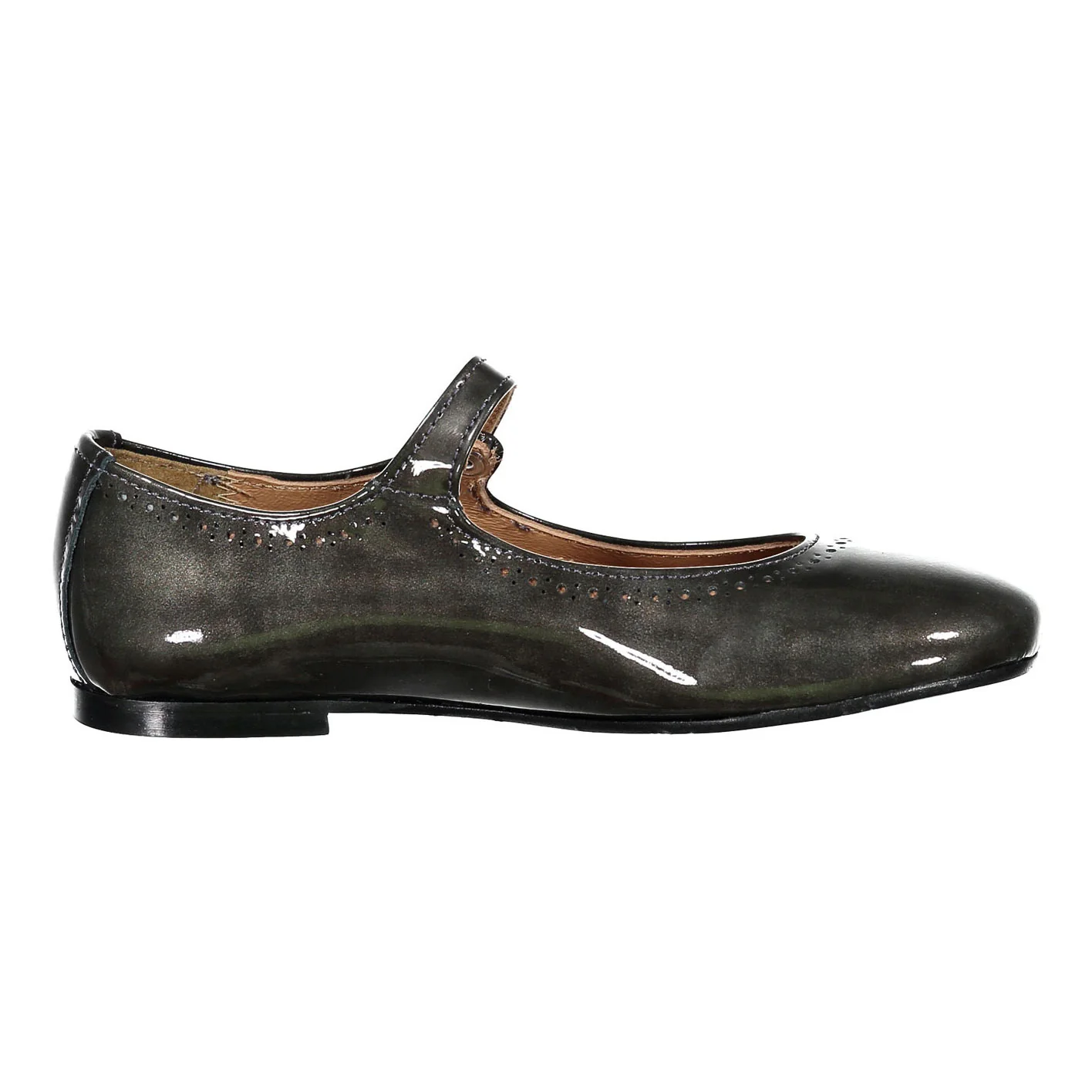 Papanatas Deep Grey Wash Dot Detail Mary Janes - Image 3