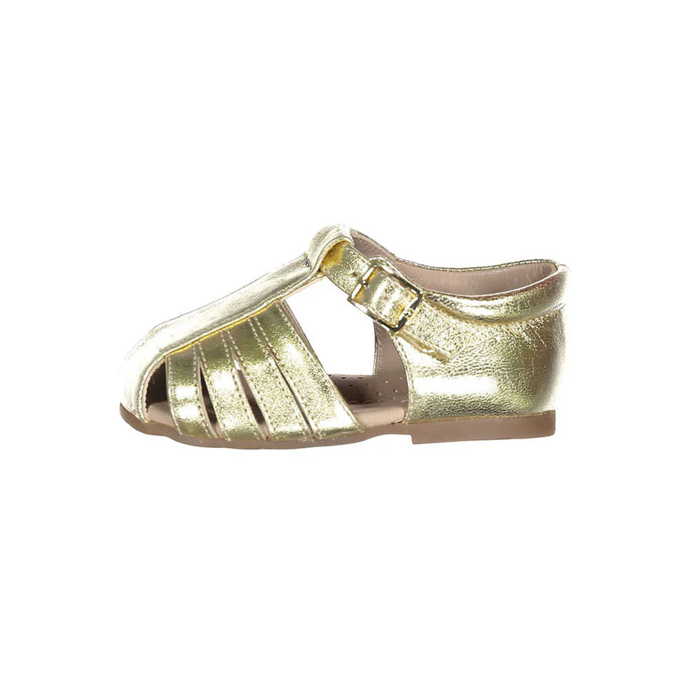 Papanatas Gold Caged Baby Sandals - Image 2