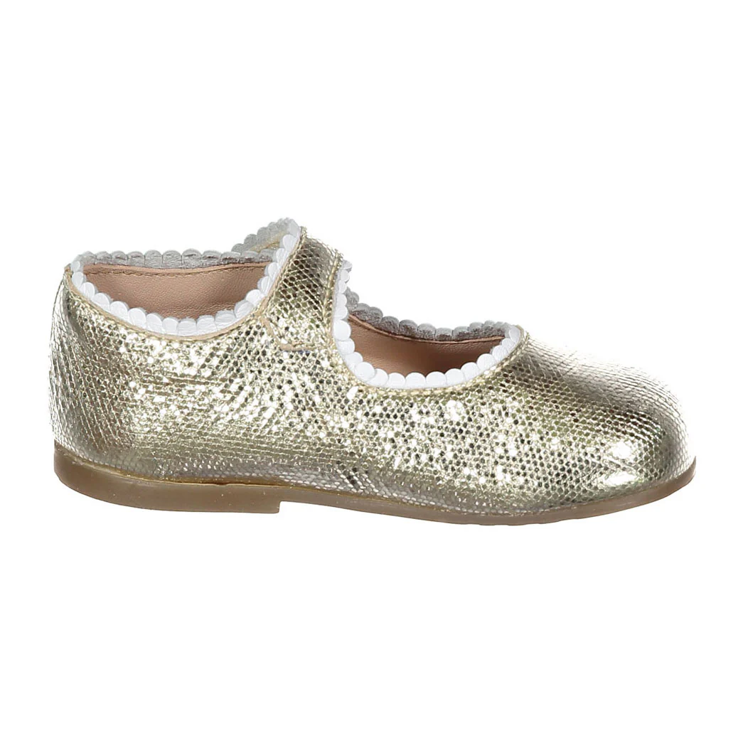 Papanatas Gold Trim Baby Mary Janes - Image 3
