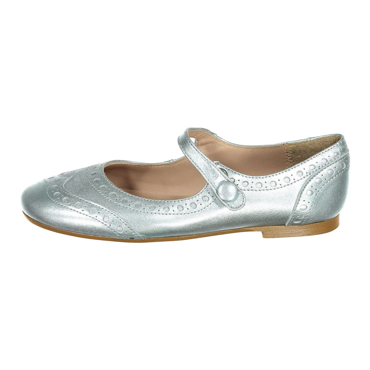 Papanatas Metallic Wing Tip Mary Janes - Image 2