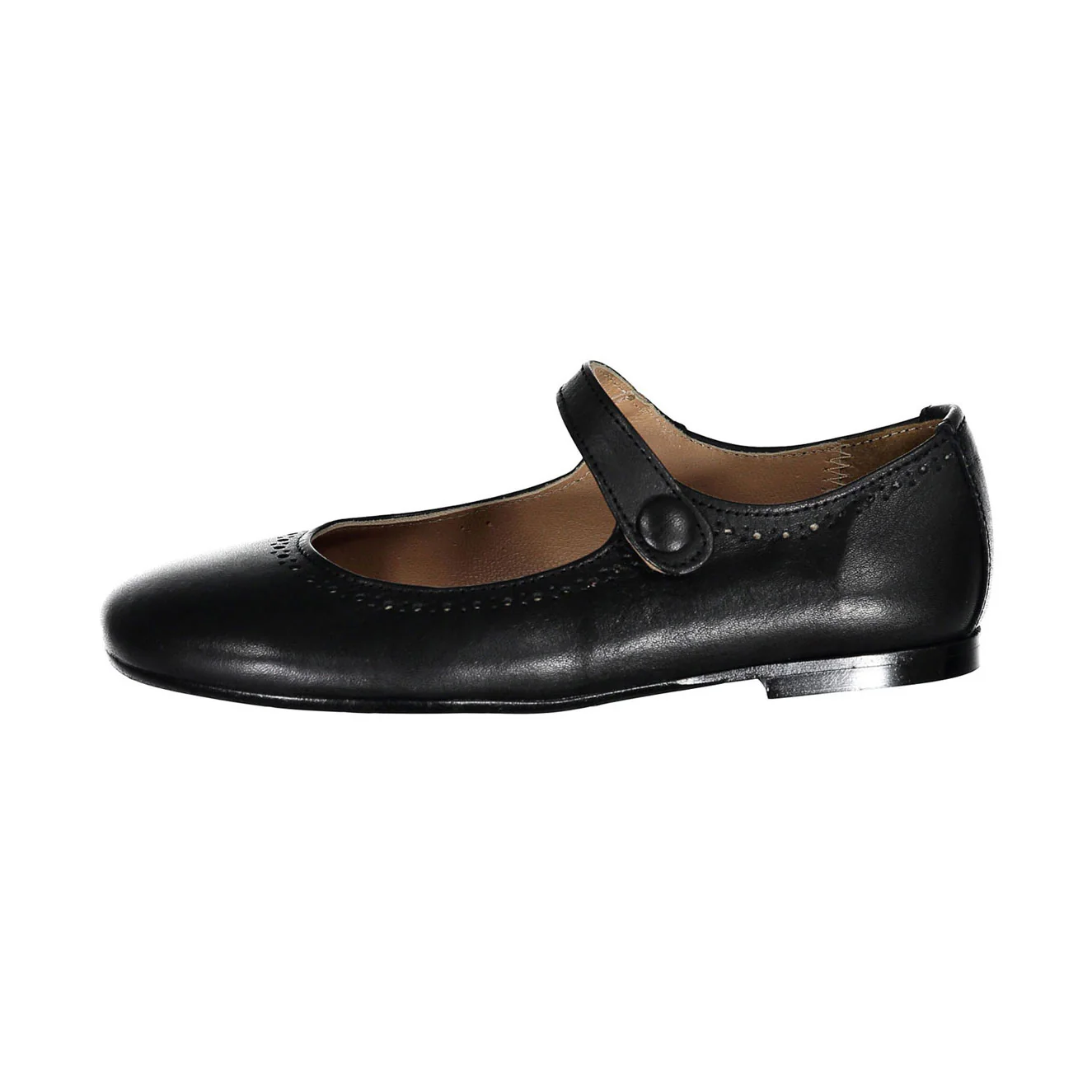 Papanatas Black Patent Dot Detail Mary Janes - Image 2