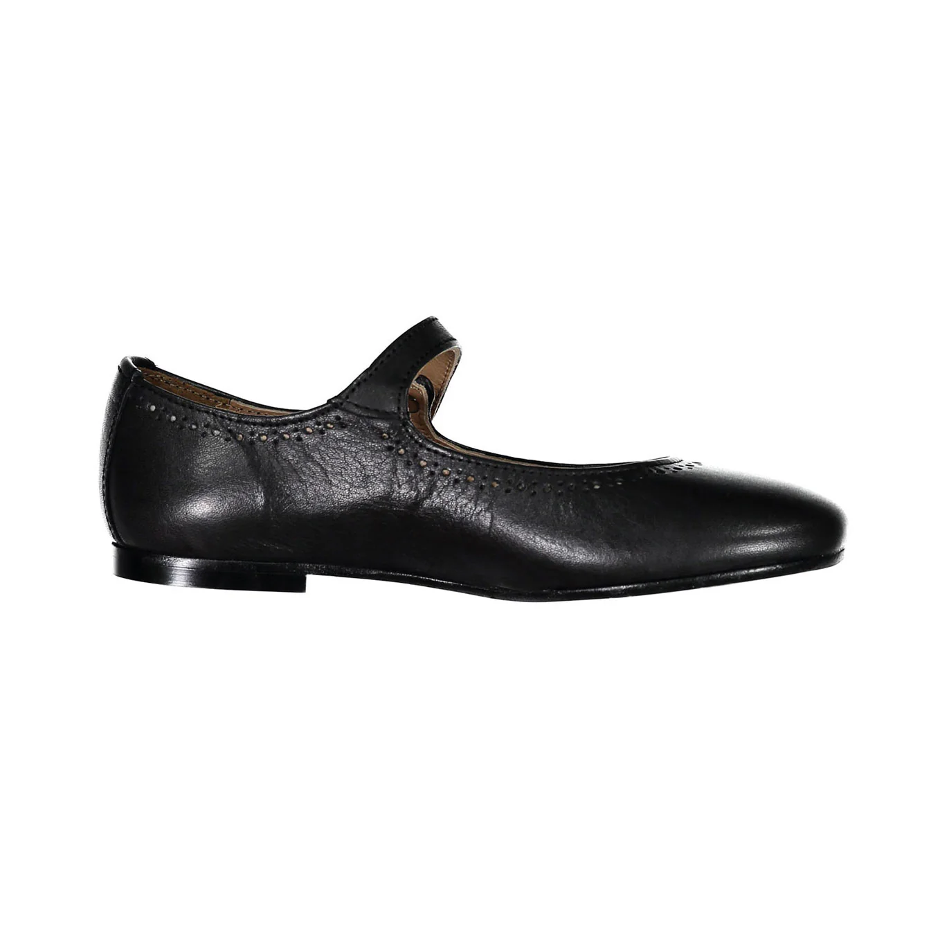 Papanatas Black Patent Dot Detail Mary Janes - Image 3
