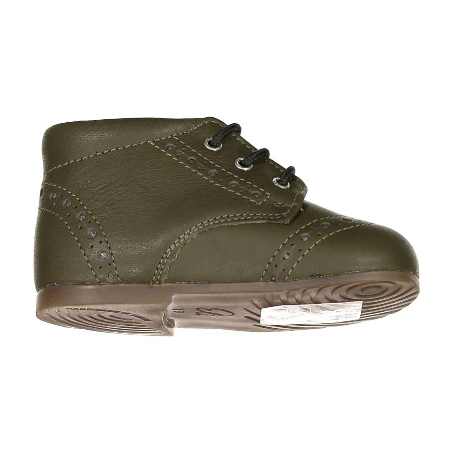 Papanatas Khaki Wingtip Baby Laces Shoe - Image 3