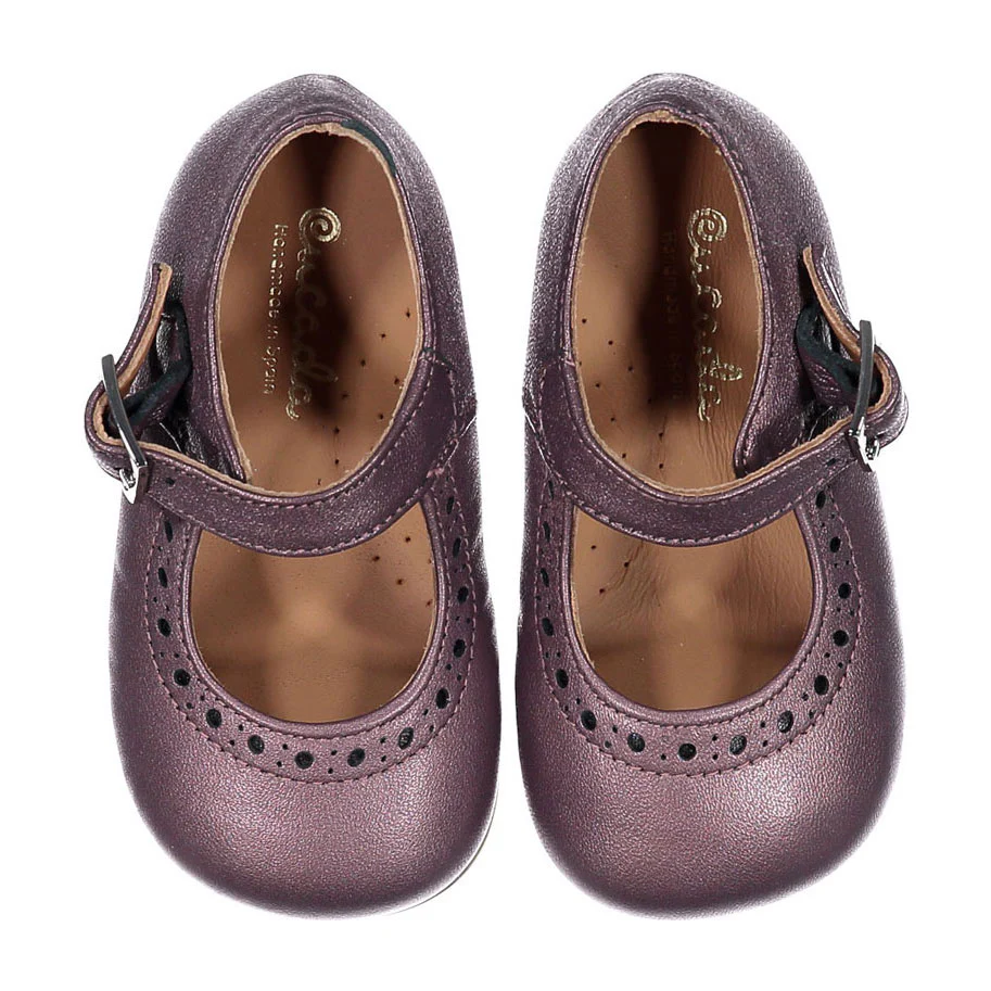 Papanatas Lavender Metallic Buckle Baby Shoe