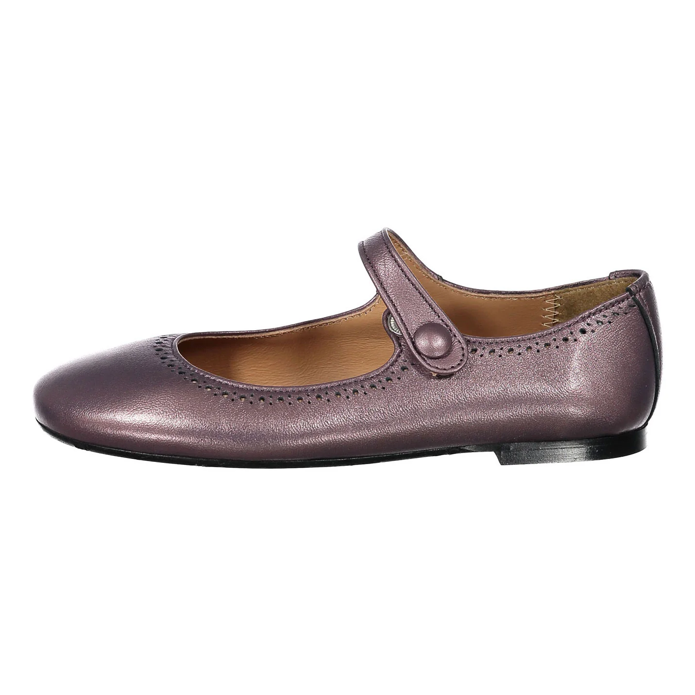 Papanatas Lavender Metallic Dot Detail Mary Janes - Image 2