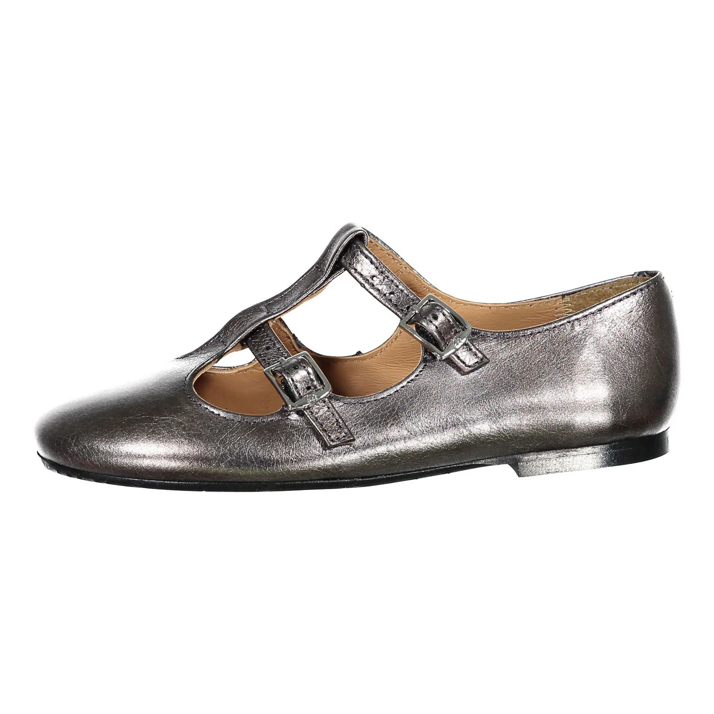 Papanatas Licorice Metallic Double T-straps - Image 2