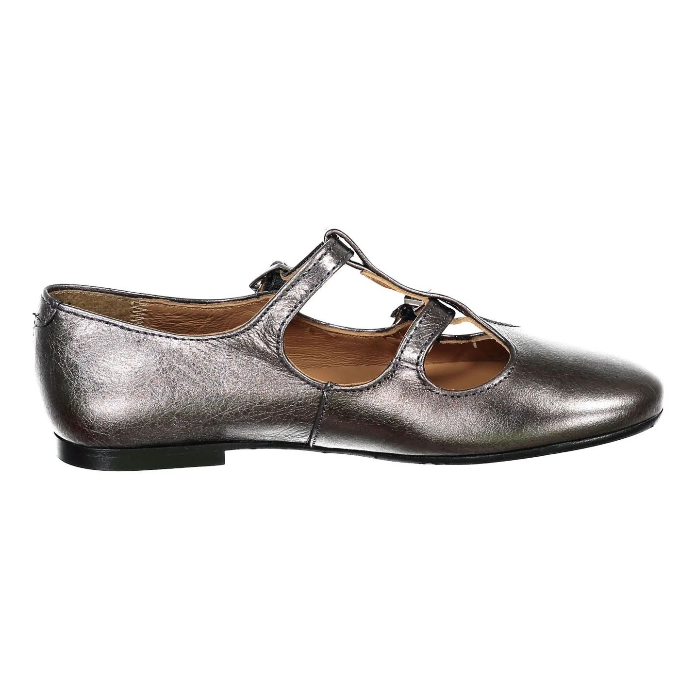 Papanatas Licorice Metallic Double T-straps - Image 3