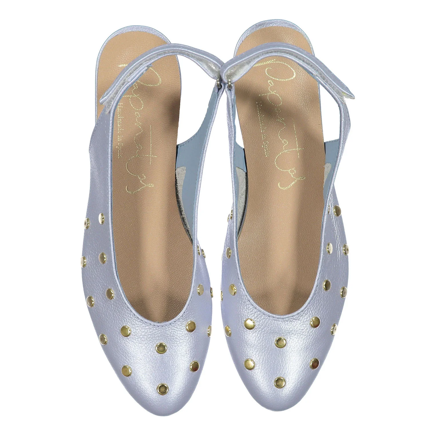Papanatas Light Blue Open Back Flat