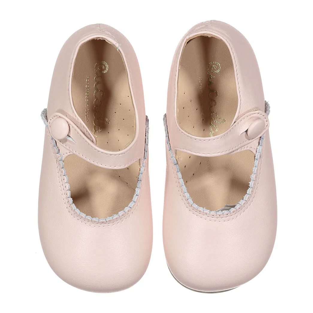Papanatas Pale Pink Baby Mary Janes