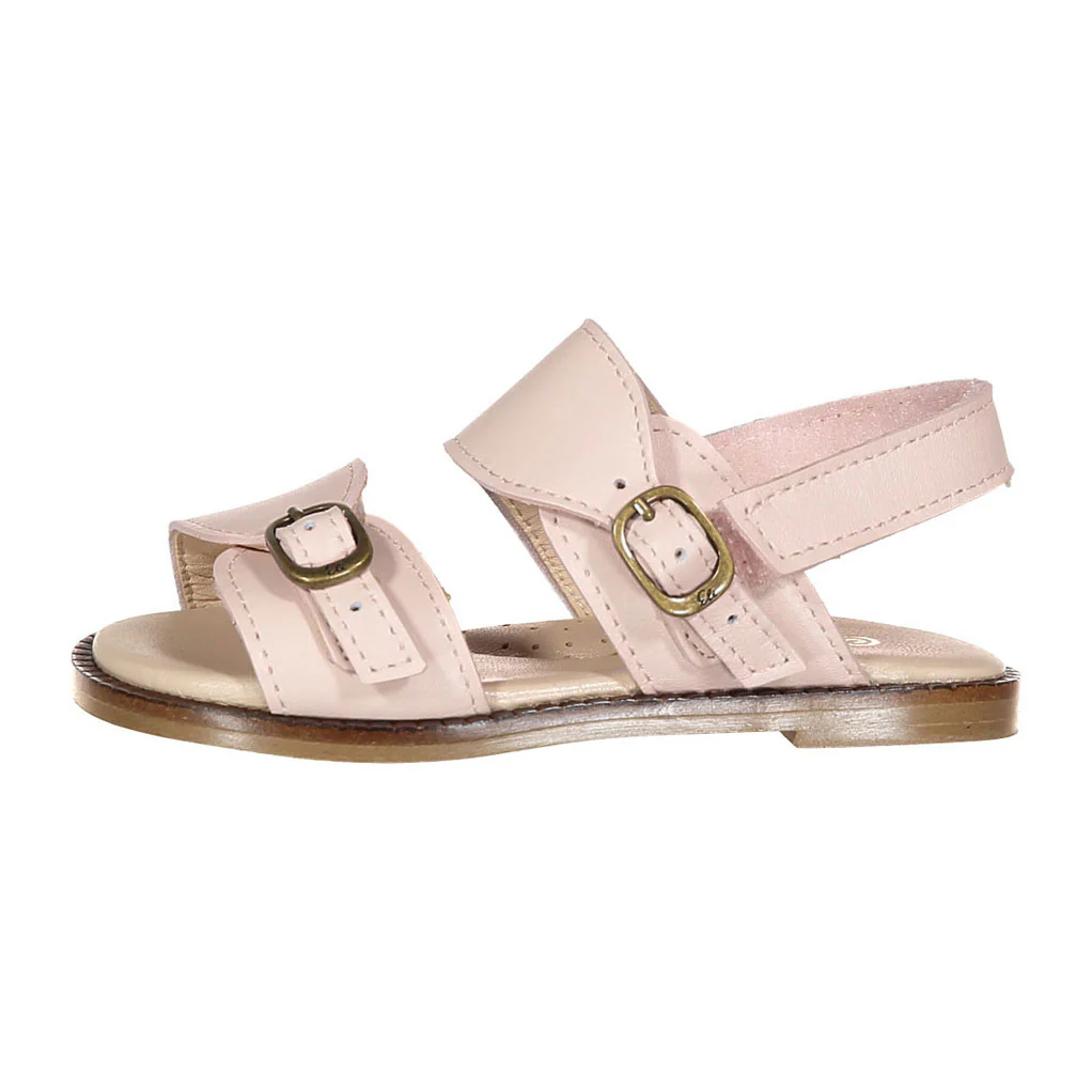 Papanatas Pale Pink Double Buckle Baby Sandal - Image 2