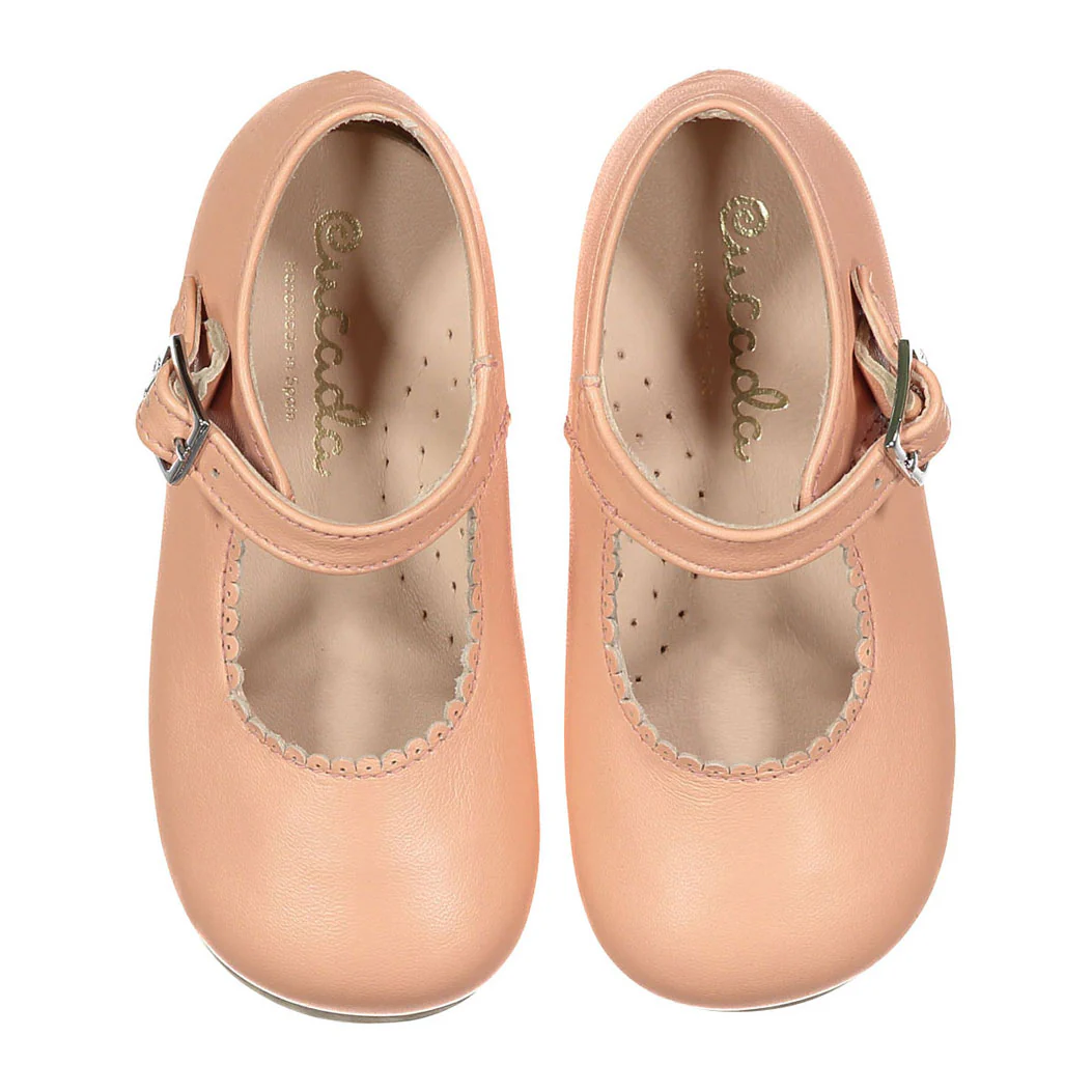 Papanatas Peach Baby Buckle Mary Janes