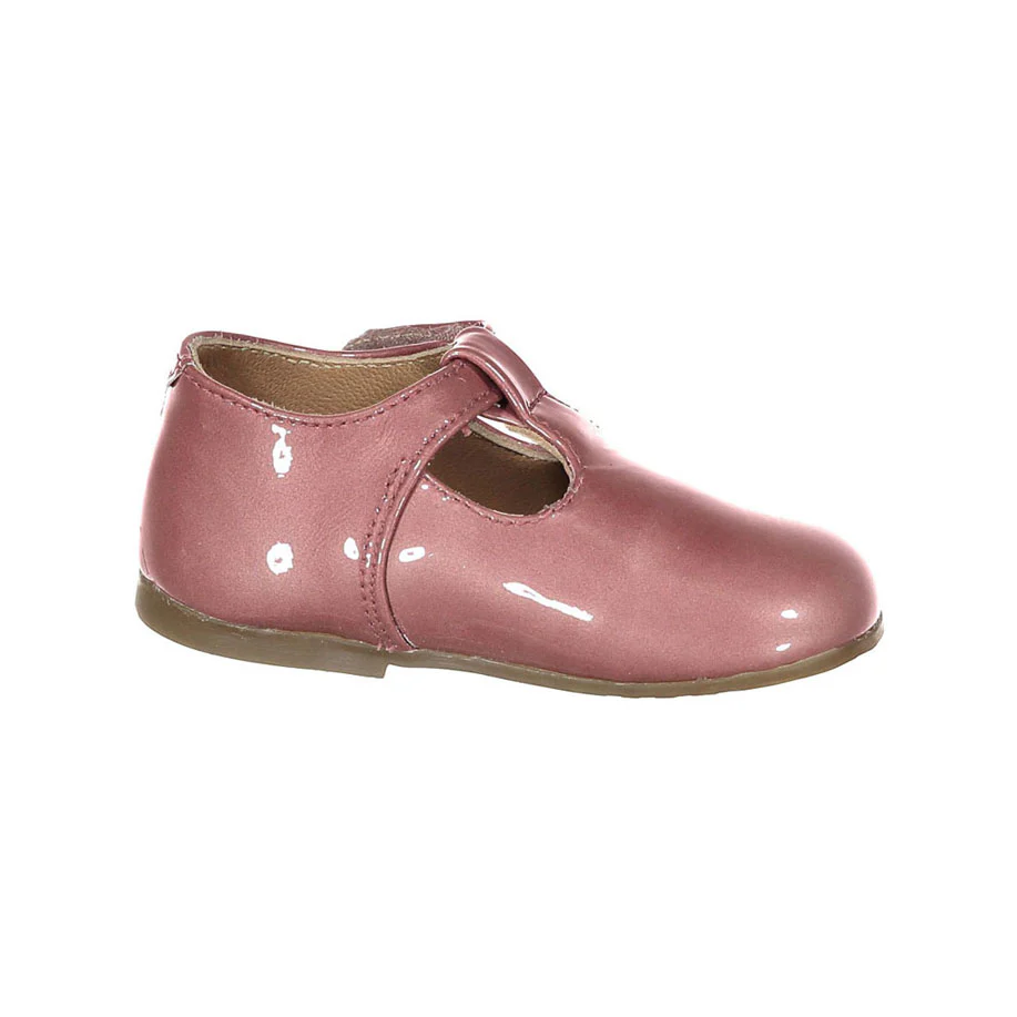 Papanatas Pink Leather Baby T-Straps - Image 3