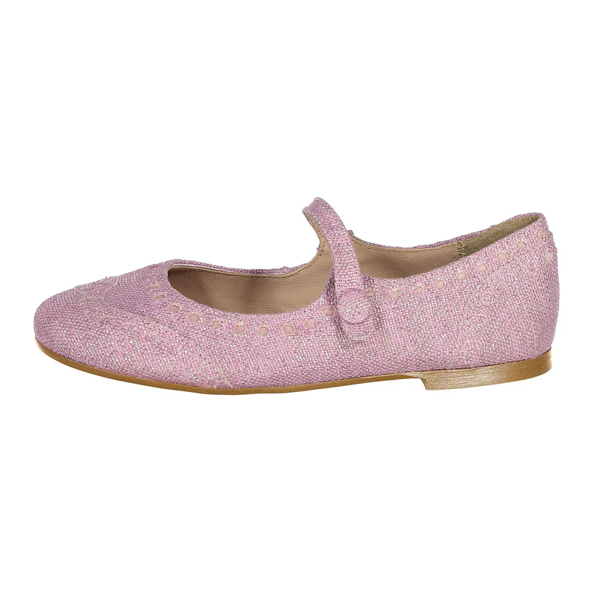 Papanatas Pink Tweed Wing Tip Mary Janes - Image 2