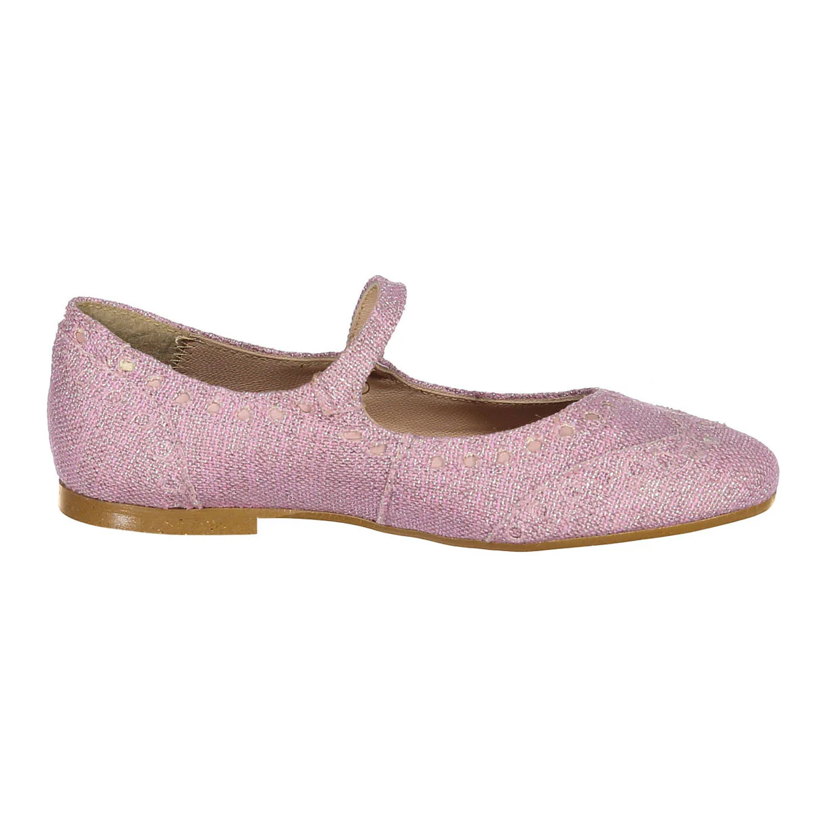 Papanatas Pink Tweed Wing Tip Mary Janes - Image 3
