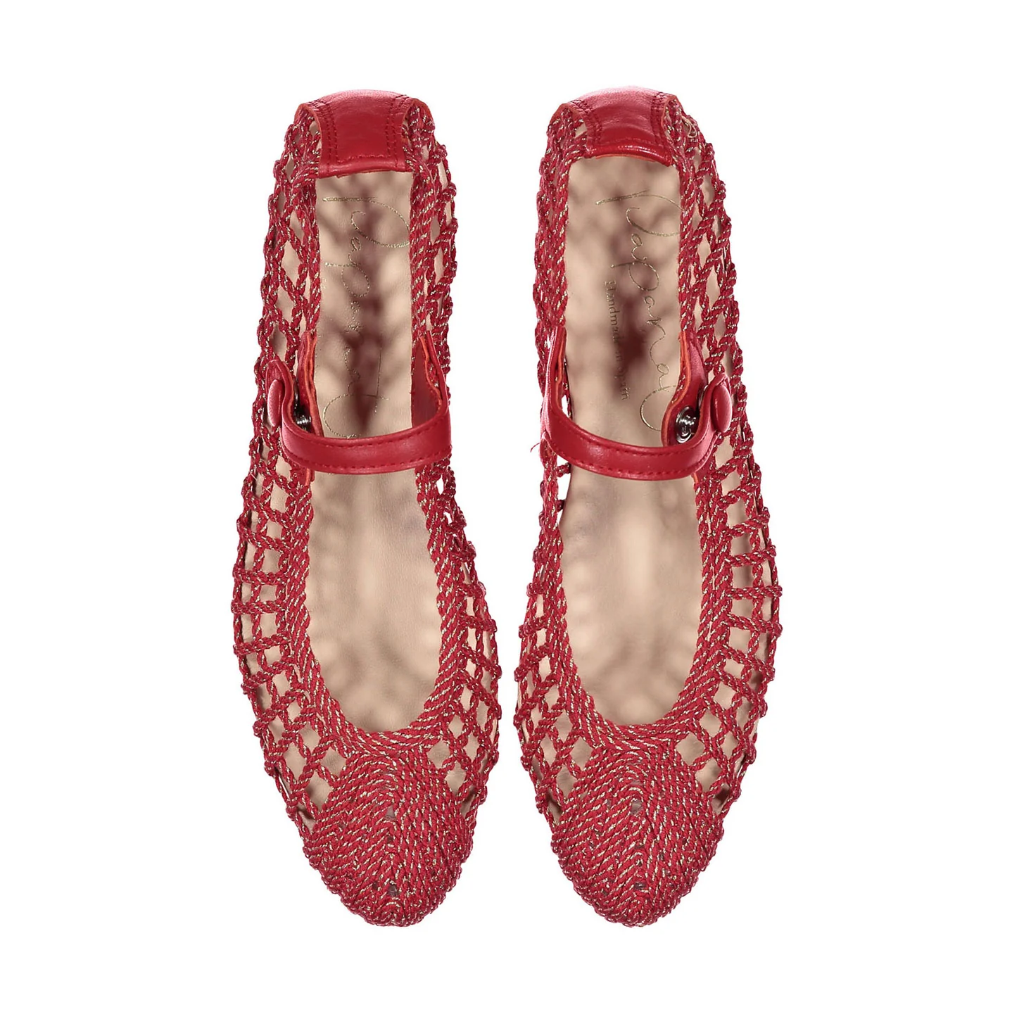 Papanatas Red Woven Mary Jane