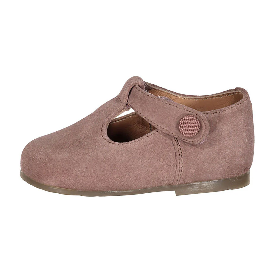 Papanatas Rose Suede Baby T-straps - Image 2