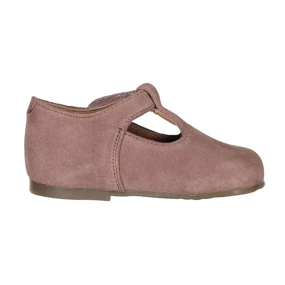 Papanatas Rose Suede Baby T-straps - Image 3