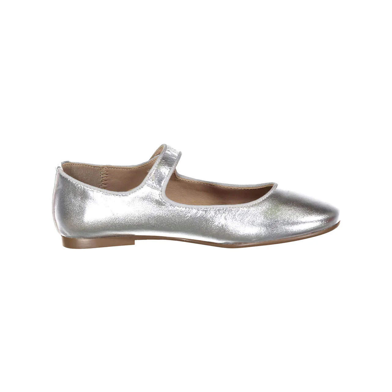 Papanatas Silver Metalic Mary Janes - Image 3