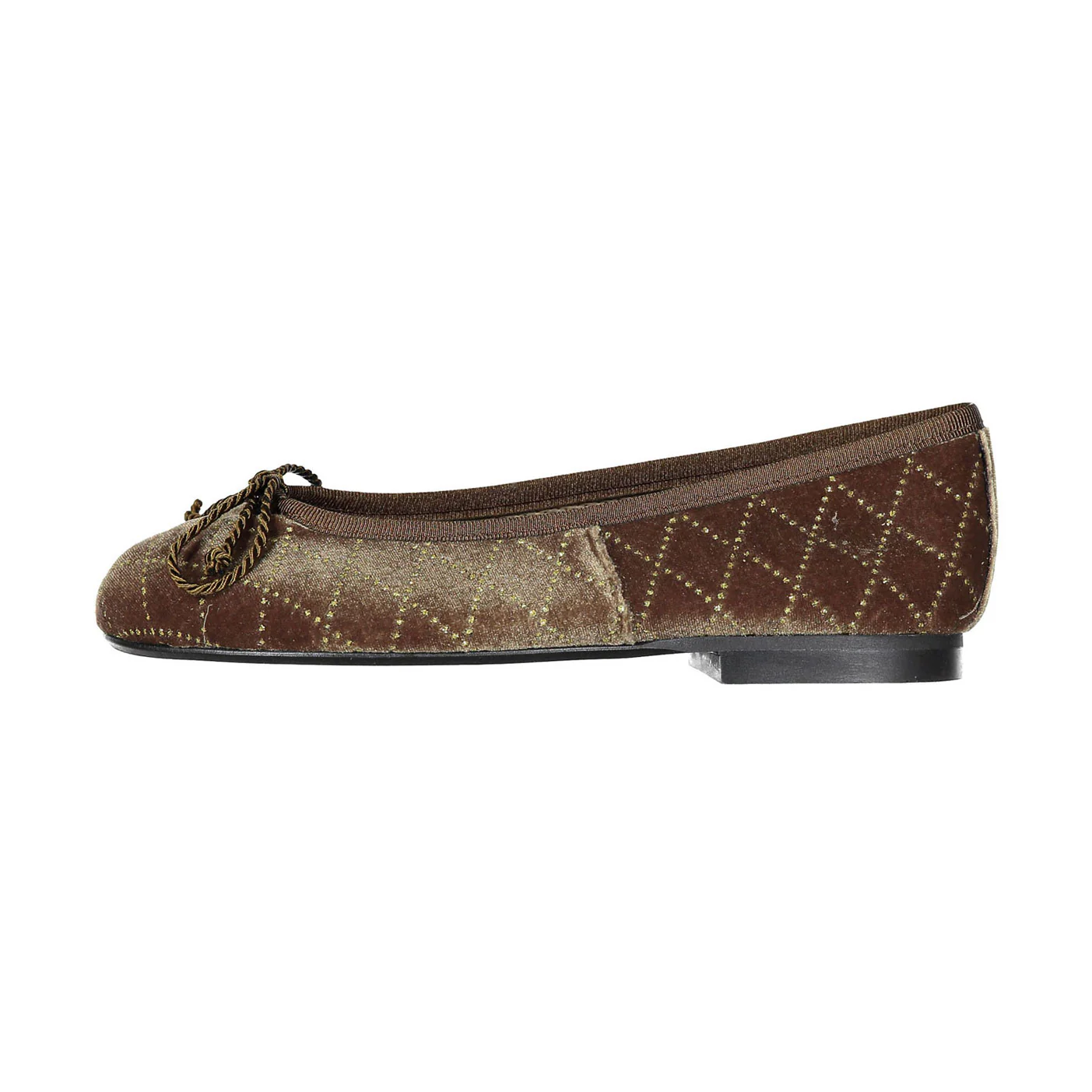 Papanatas Moss Velvet Studded Ballet Flat - Image 2