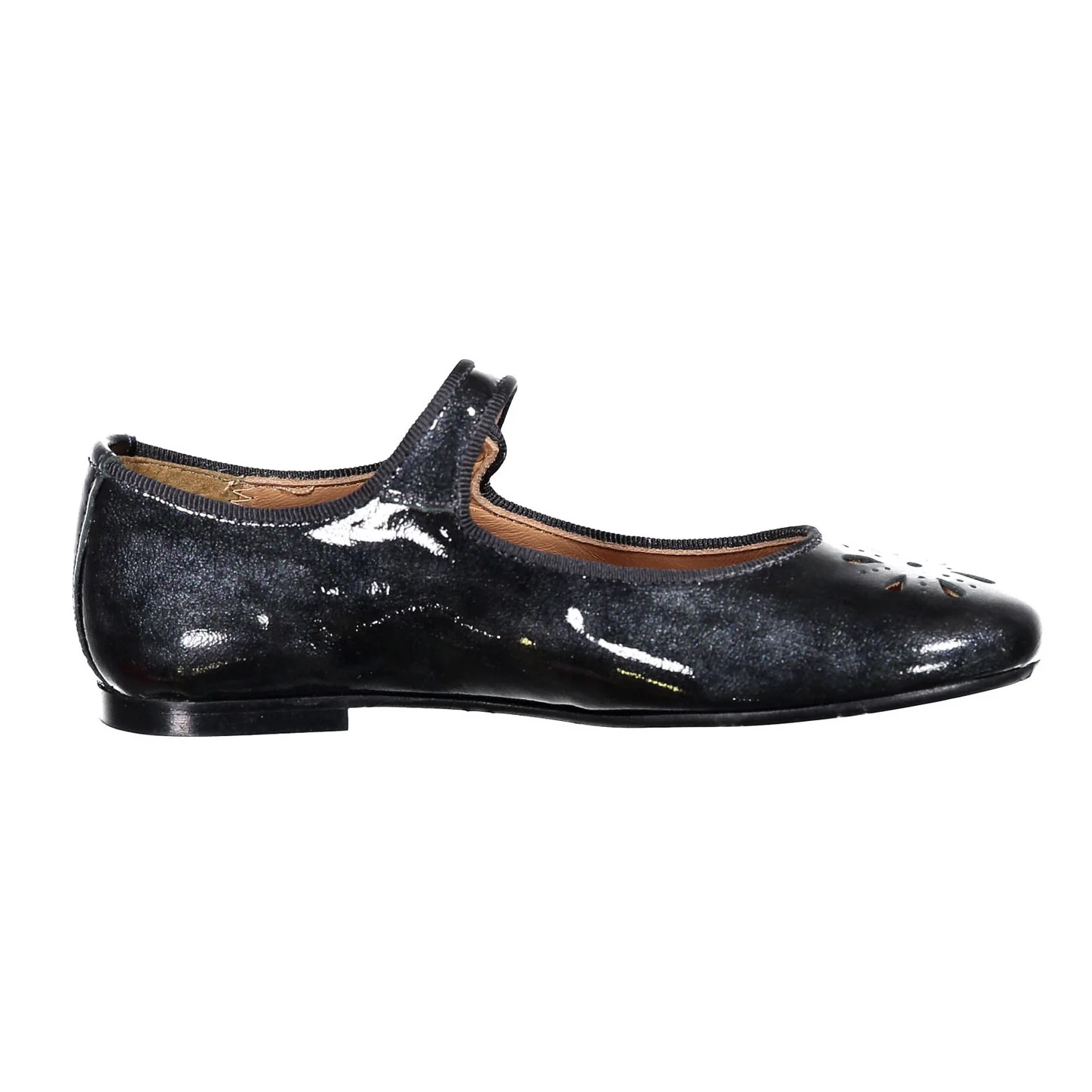 Papanatas Tin Metallic FlowerCutout Mary Janes - Image 3
