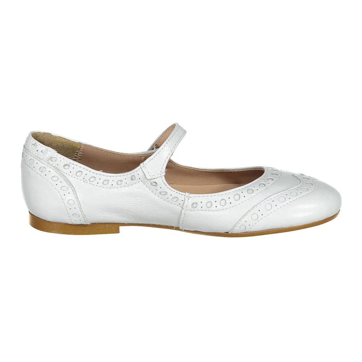Papanatas White Wing Tip Mary Janes - Image 3