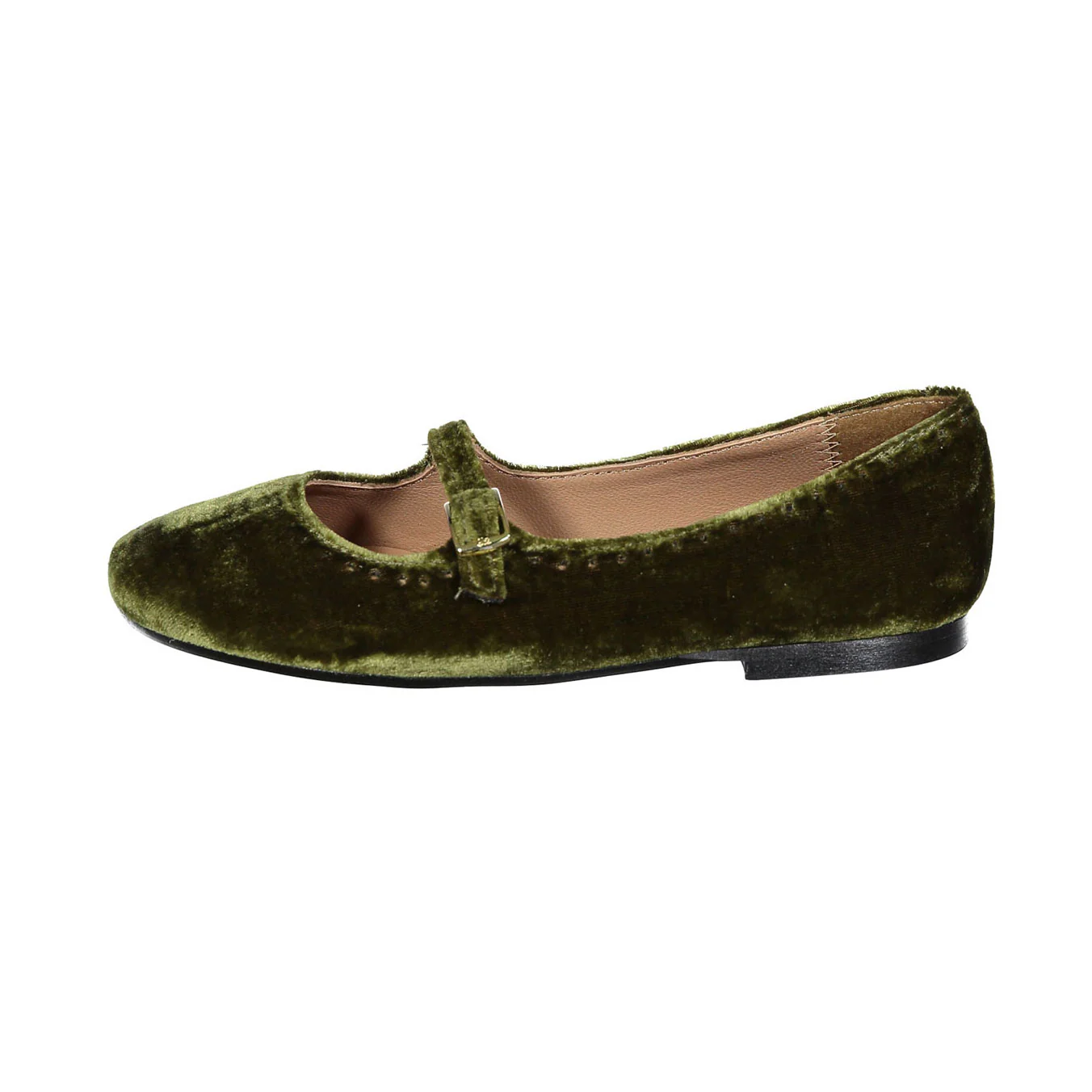 Papanatas Green Velvet Low Cut Mary Janes - Image 2