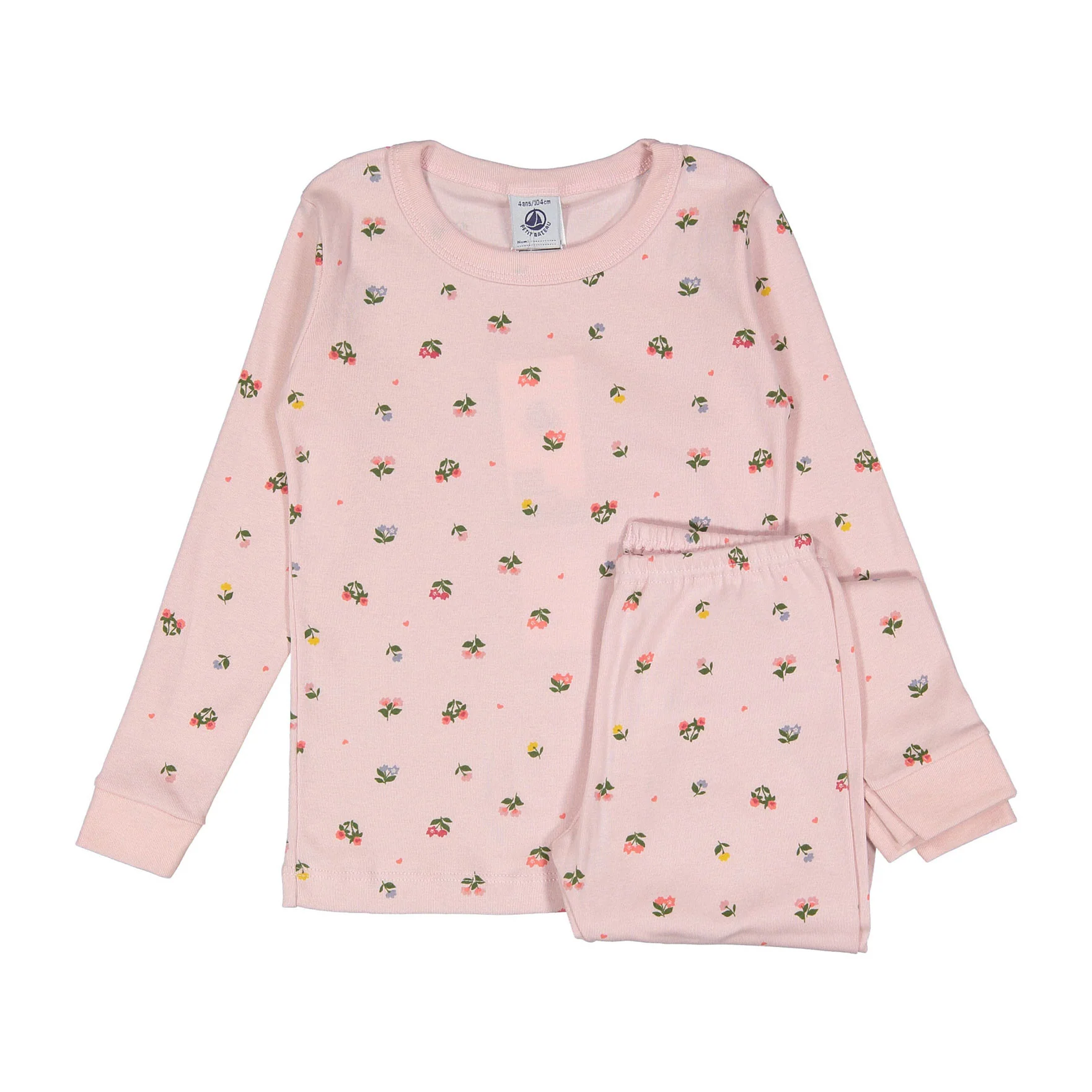Petit Bateau Dusty Pink Floral Pajamas