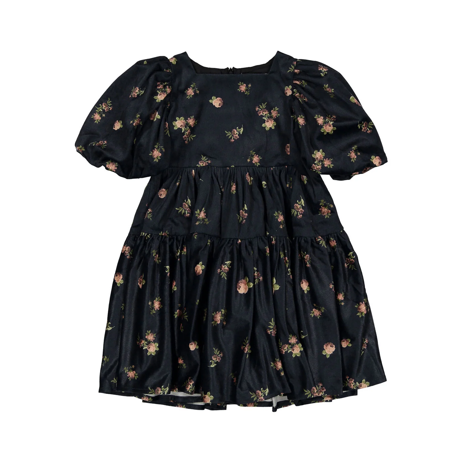 Petite Amalie Black Petite Rosebud Poplin Dress