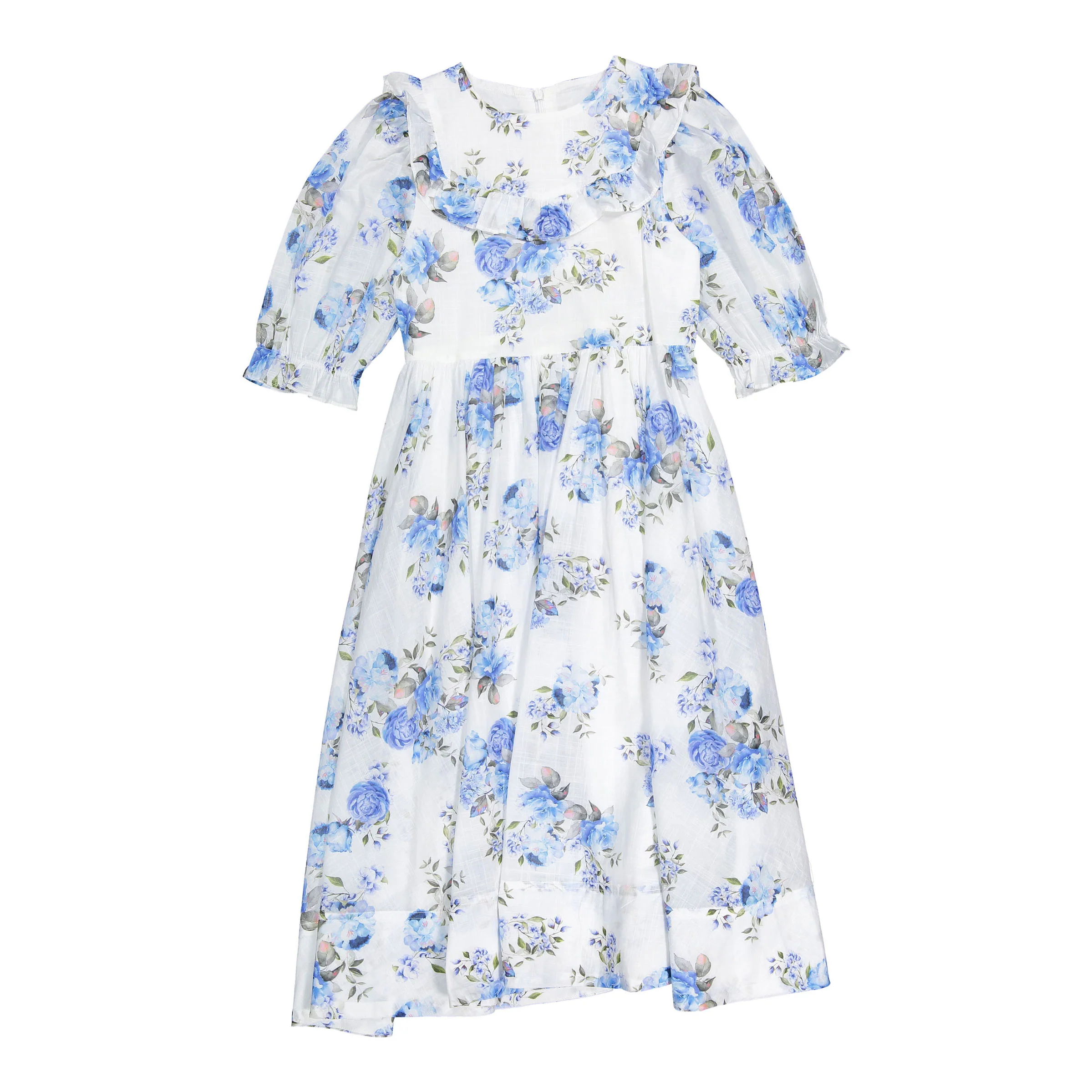 Petite Amalie  Blue Rose Midi Dress