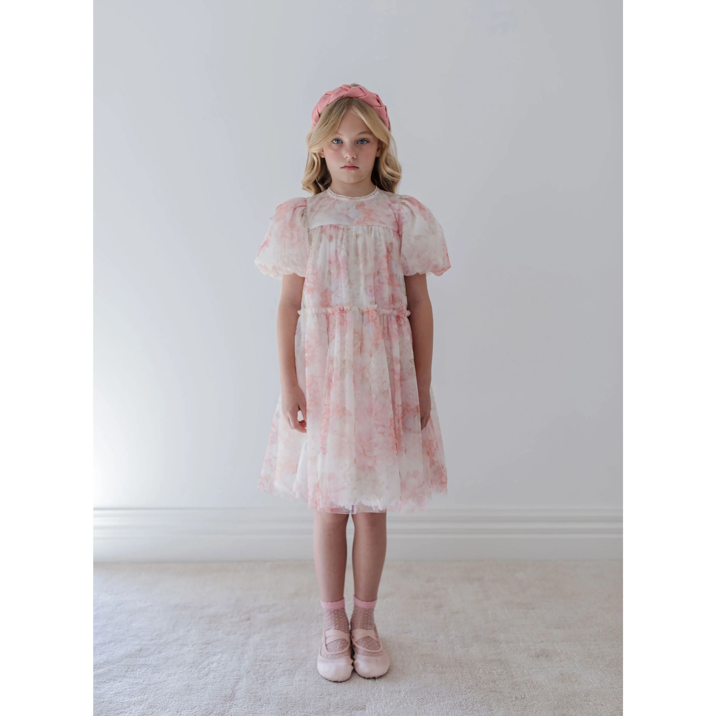 Petite Amalie Delicate Bouquet Tulle Dress - Image 2