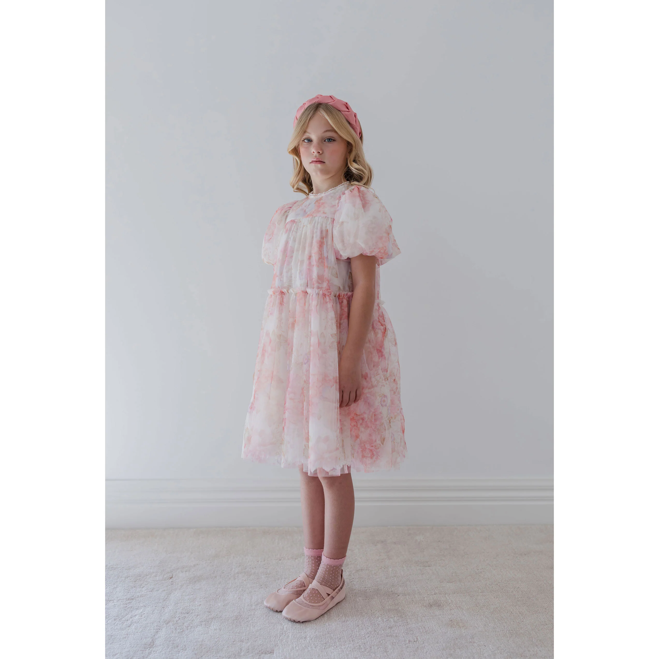 Petite Amalie Delicate Bouquet Tulle Dress - Image 3