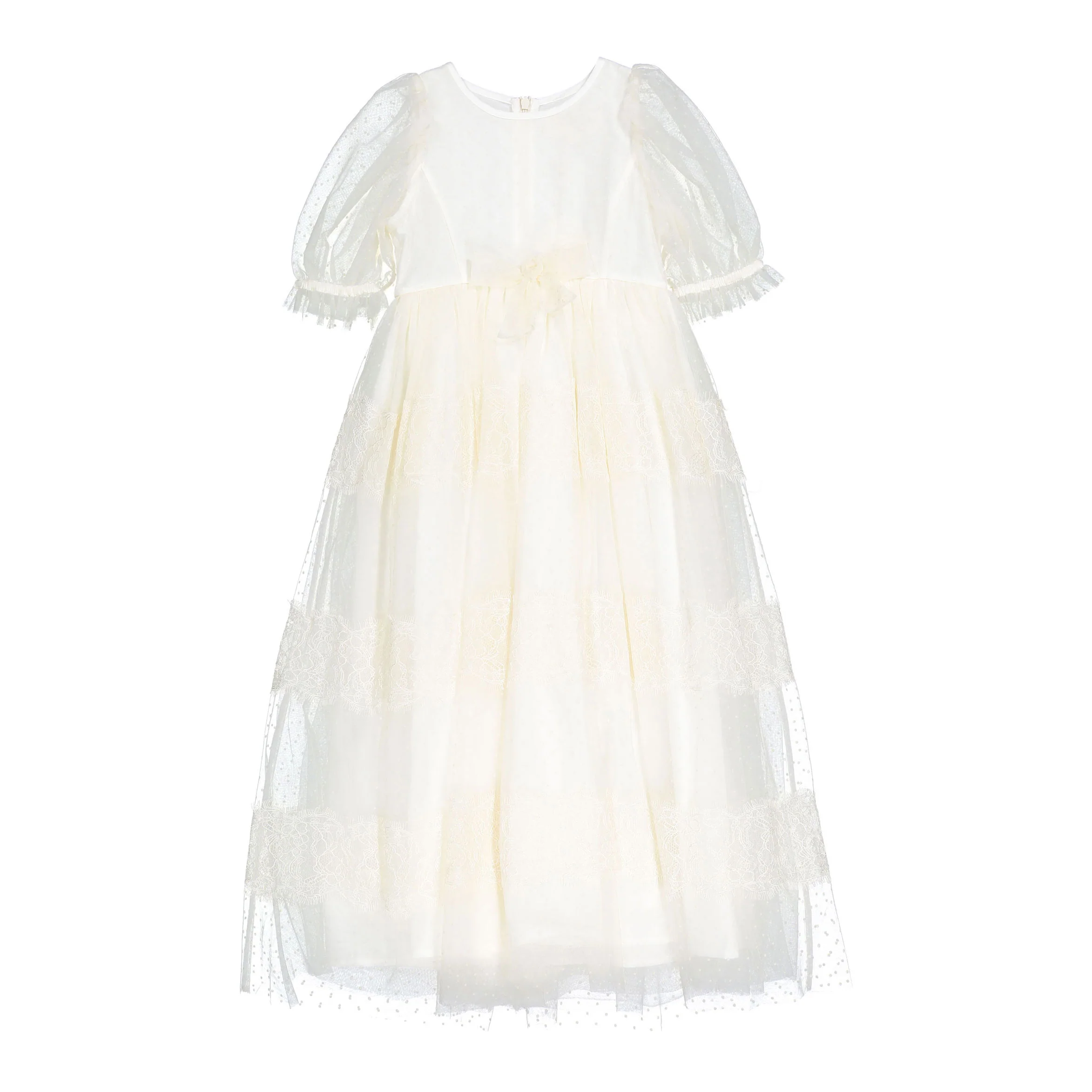 Petite Amalie  Flocked Spot Tulle Dress