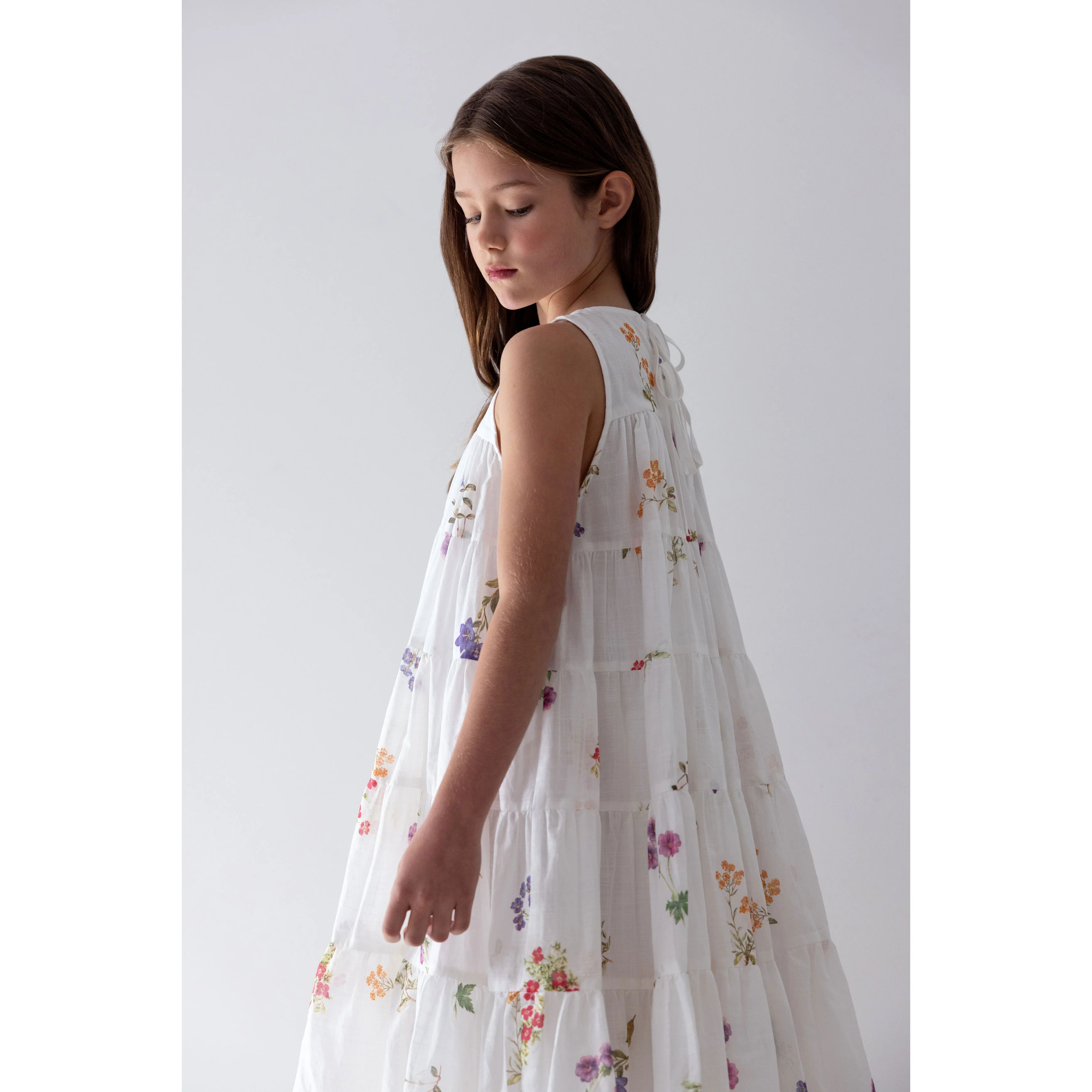 Petite Amalie Floral Sketch Print Dress - Image 3