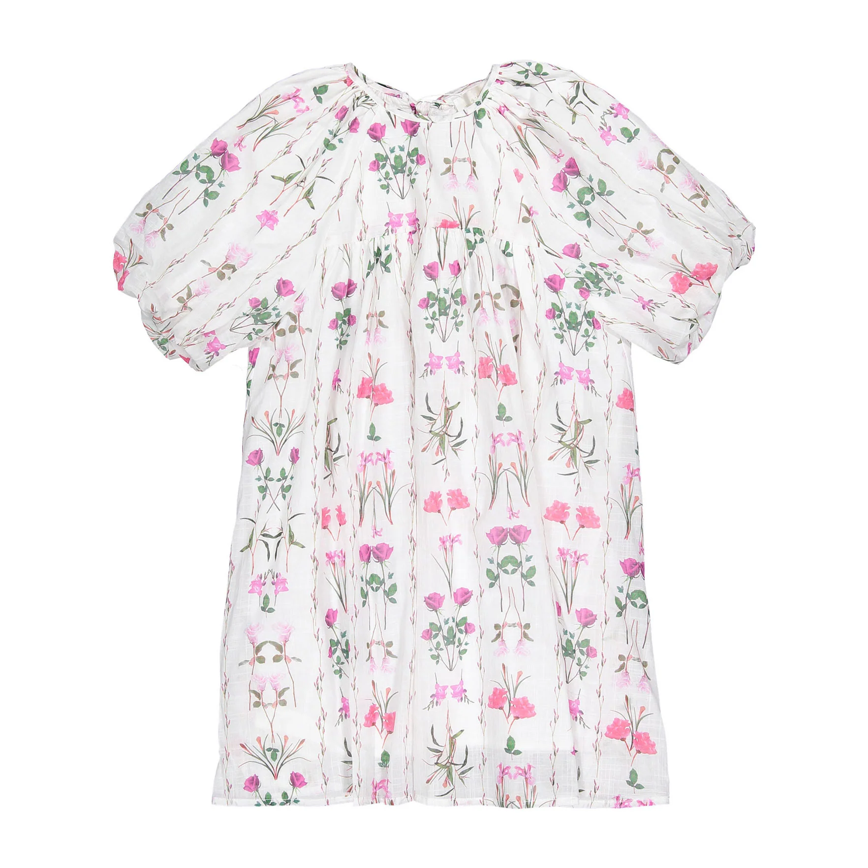 Petite Amalie  Magenta Flower Smock Dress